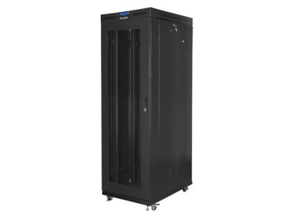 Комуникационен шкаф Lanberg rack cabinet 19" free-standing 37U/800x1000 (flat pack) with glass door lcd black v2