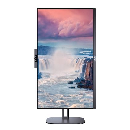 Монитор AOC 24V5CW/BK, 23.8" IPS WLED, 1920x1080@75Hz, 4ms GtG, 1ms MPRT, 300cd m/2, 1000:1, DCR 20M:1, FreeSync, FlickerFree, Low Blue Light, 5Wx2, 2MP Windows Hello, Tilt, Height Adjust, Pivot, Swivel, HDMI, DP, USB hub_Neomounts Notebook Desk Stand