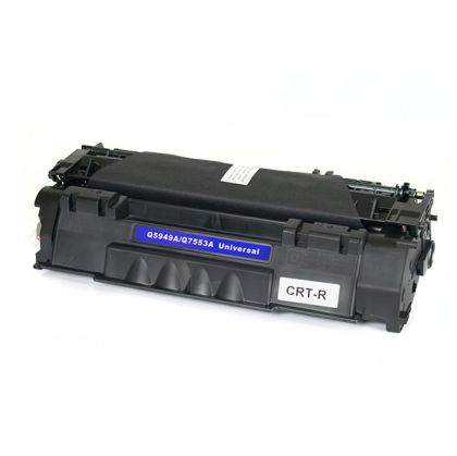 Тонер касета универсална Black HP no. 49A Q5949A 53A Q7553A CRG-715 CRG-708 Съвместим консуматив, стандартен капацитет 3 500 стр.
