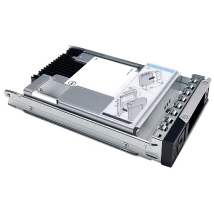 Твърд диск Dell 480GB SSD SATA 6Gbps Read Intensive 512e 2.5in with 3.5in HYB carrier, 1DWPD, CK
