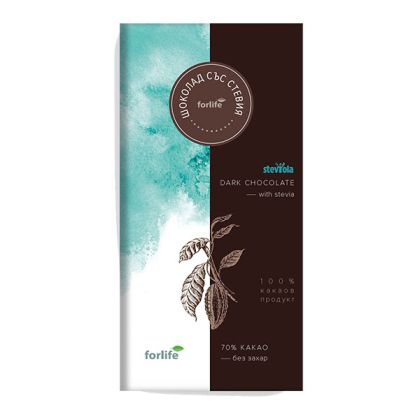 КЕТО Шоколад със стевиола, без захар, 80гр