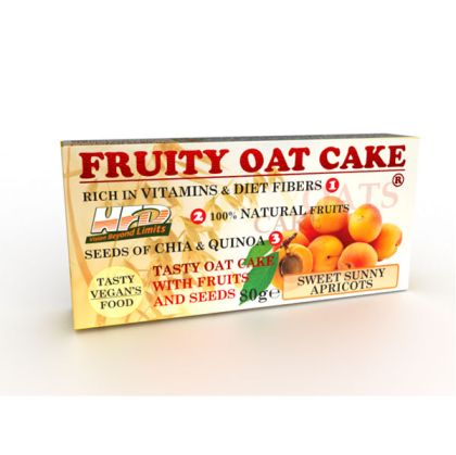 Протеинов овесен кейк, Кайсии и семена, 80гр