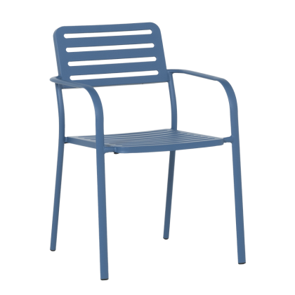 Метален градински стол WASE - тъмносин