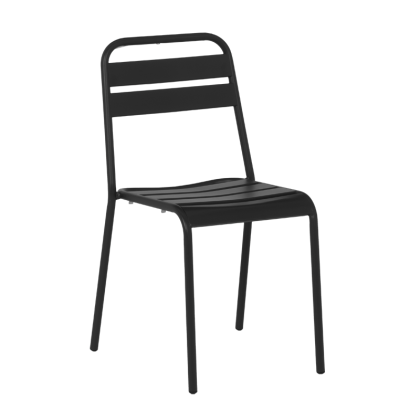 Метален градински стол ABA - черен