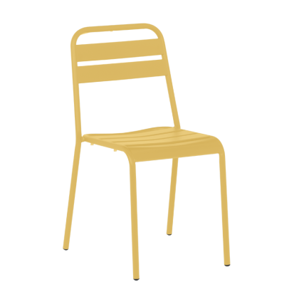 Метален градински стол ABA - жълт