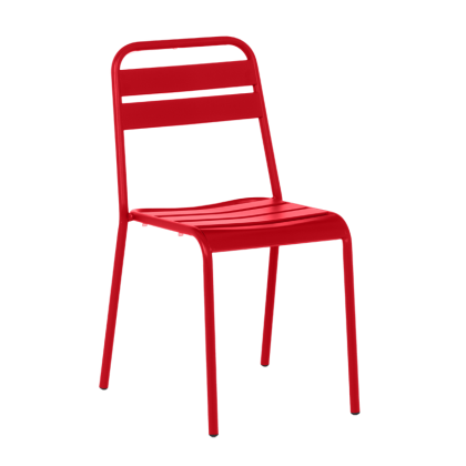 Метален градински стол ABA - червен