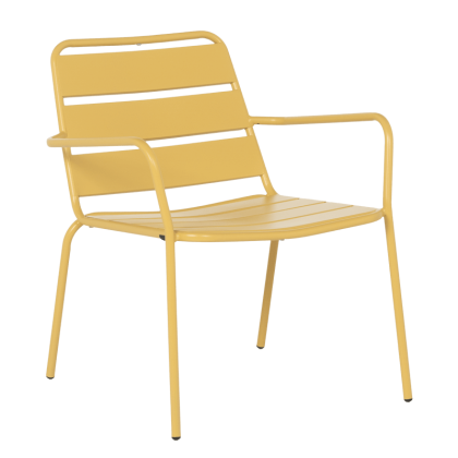 Метален градински стол SAKI - жълт