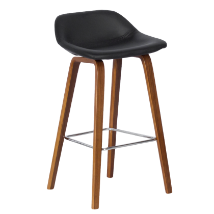 Бар стол Carmen 3088 - орех - черен