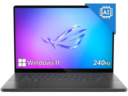Лаптоп Asus ROG Zephyrus 16,GU605CW-QR092XIntel Ultra 9 285H 2.9 GHz (24MB Cache, up to 5.4 GHz, 16 cores, 16 Threads),16.0 OLED WQXGA (2560X1600) 16:10 400nits(HDR 500nits) Glare , 240 Hz,LPDDR5X 64GB ( onbd) ,2TB G4,RTX5080 16GB,Wi-Fi 7 ,Backlit Chiclet