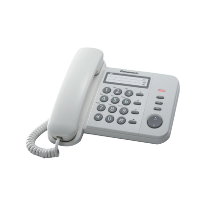 Стационарен телефон Panasonic KX-TS520 - бял