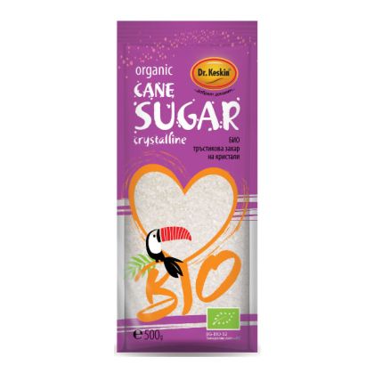 БИО Тръстикова захар на кристали, бяла, Dr. Keskin, 500гр
