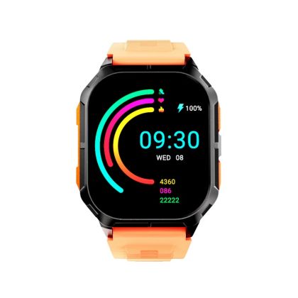 Часовник HiFuture Ultra 3 Black Orange, 2.0" IPS, 240x296, Bluetooth Call, IP68 Waterproof, 24/7 True Heart Rate & Blood Oxygen Sensor, Up to 7 days daily use, 100+ Sports Mode