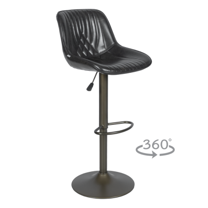 Бар стол PORUS - черно злато