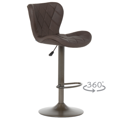 Бар стол DALVEY - тъмнокафяв