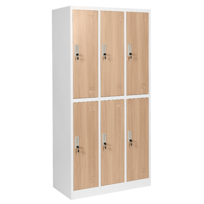 Метален шкаф Carmen CR-1243 J - бял-бук