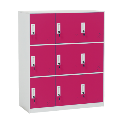 Метален шкаф Carmen CR-1298 J - бял / розов