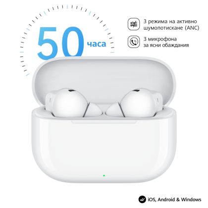 Слушалки Huawei Freebuds SE 4 ANC, White