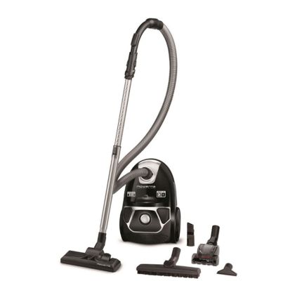 Прахосмукачка Rowenta RO3985EA, Compact Power Animal Care ACAA, 75db, H+ bag, SPA upgrade suction head, TTM + XL with brush, parquet + mini TB + crevice tool 2 in 1 + upholstery nozzle, color black