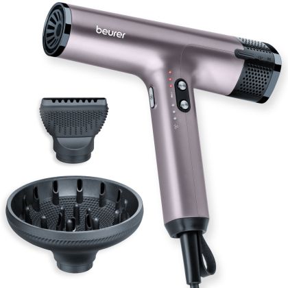Сешоар Beurer HC 100 Excellence Hair dryer, ECO technology, lightweight and ergonomic, Slim, magnetic nozzle and diffuser, Ion function, 4 temperature and blower settings, Integrated memory function
