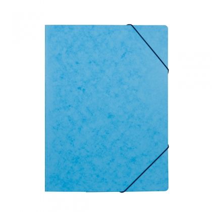 Папка с три капака и ластик Lux Картон, А4 Синя
