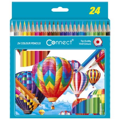 Цветни моливи Connect Шестоъгълни, 24 цвята