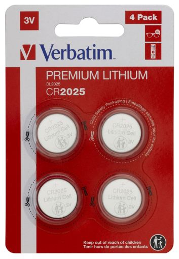 Батерия Verbatim Lithium Battery CR2025 3V 4 Pack