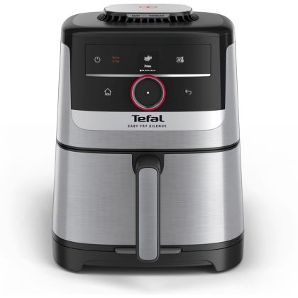 Уред за здравословно готвене Tefal EY572DE1 Easy Fry XL SMART & SILENCE, stainless steel, 5L (1.2kg, 6 portions), 1550W, dual zones, detachable front, 8 automatic programs