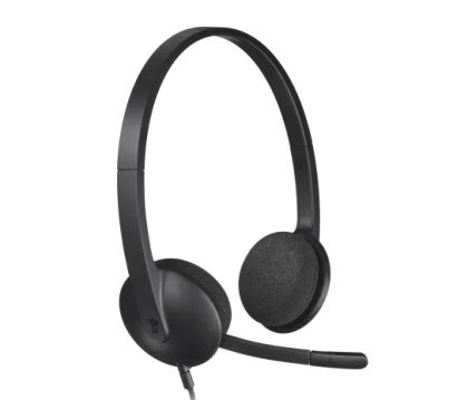 Слушалки Logitech H340 USB Computer Headset, Black