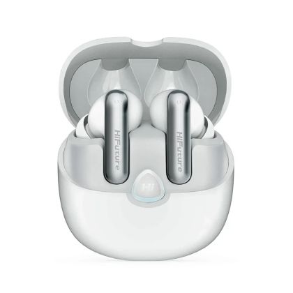 Слушалки HiFuture SonicAir White, 4MICS ENC, 35 Hours Playtime,  Wireless 5.3, 10MM Driver, Soft Bass, Comfort Fit