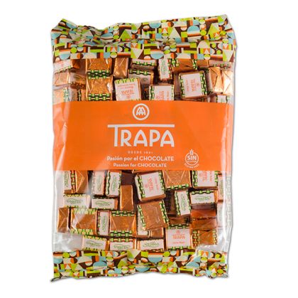 Бонбони Trapa със Стевия, без глутен, 1 кг (100 бр.) - лешник, черен и бял с малини
