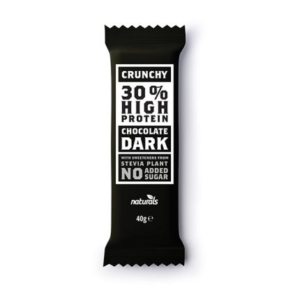 Крънчи протеинов шоколад със стевия, натурален, 40g