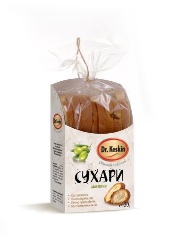 Сухари "Dr. Keskin", с маслини, 120 гр.