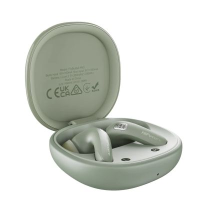 Слушалки HiFuture FlyBuds 4 AI Matcha Green, Support AI Free Talk, Support 130+ Languages Translation,  Active Noise Cancelling, 4 MICS ENC, Wireless 5.4, Up to 10 Hours Battery Life by one charge, IPX5, Ultra Bass, Up to 35 Hours Battery Life combined