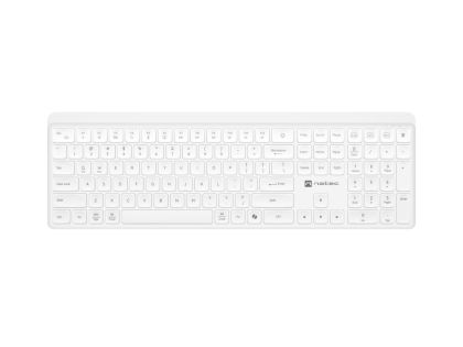Клавиатура Natec Wireless Keyboard Tang US, BT+2.4GHz, Silent, Slim, White