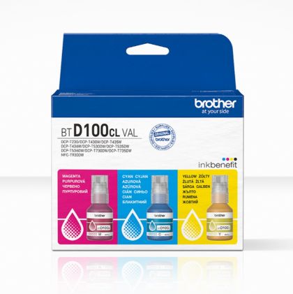 Консуматив Brother BTD100CLVAL Brother Coloured Multipack Ink Bottles