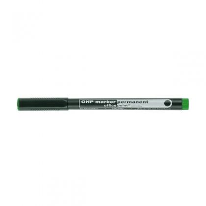 Универсален перманентен OHP маркер Office Point 0.6 mm Зелен