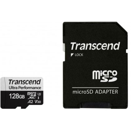Памет Transcend 128GB microSD w/ adapter UHS-I U3 A2 Ultra Performance