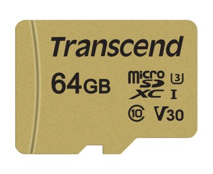 Памет Transcend 64GB microSD UHS-I U3 (with adapter), MLC