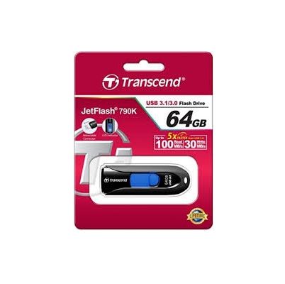 Памет Transcend 64GB JETFLASH 790, USB 3.1, black