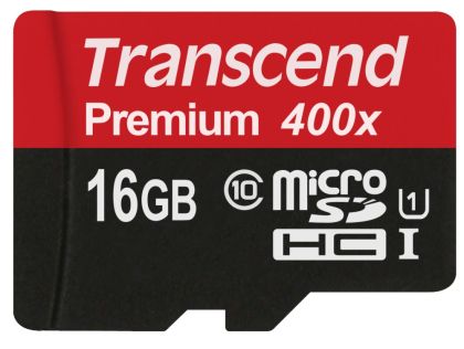 Памет Transcend 16GB micro SDHC UHS-I Premium (with adapter, Class 10)