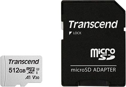 Памет Transcend 512GB microSD UHS-I U3 A1 (with adapter)