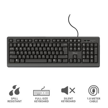 Клавиатура TRUST Primo Keyboard BG layout