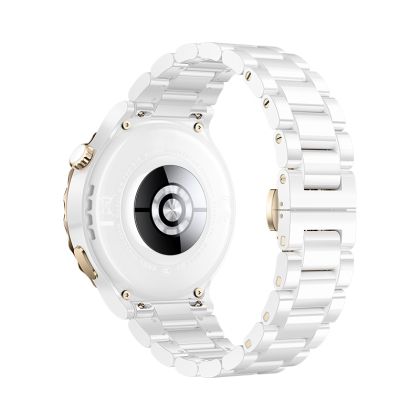Часовник Huawei Watch GT 3 Pro 43mm, Frigga-B19T, 1.32", Amoled, 466x466, PPI 352, 4GB, Bluetooth 5.2, supports BLE/BR/EDR, 5ATM, Battery 292 maAh, White Ceramic Strap