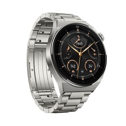 Часовник Huawei Watch GT 3 Pro 46mm, Odin-B19M, 1.43", Amoled, 466x466, PPI 326, 4GB, Bluetooth 5.2 supports BLE/BR/EDR, 5ATM, NFC, GPS, Battery 530 maAh, Light Titanium Case