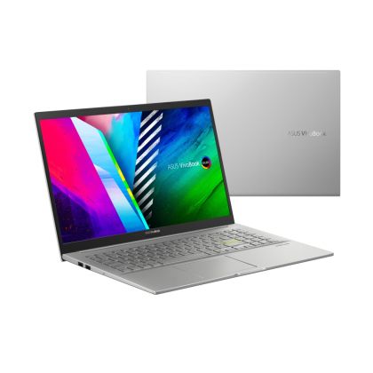 Лаптоп Asus Vivobook OLED K513EA-OLED-L511W, Intel Core i5-1135G7 (8M Cache, up to 4.2 GHz), 15.6" FHD IPS, Glare(1920x1080), 400nits,8GB DDR4 (ON BD., 1 slot free),512G PCIEG3 SSD, Windows 11,Illum. Kbd., Silver