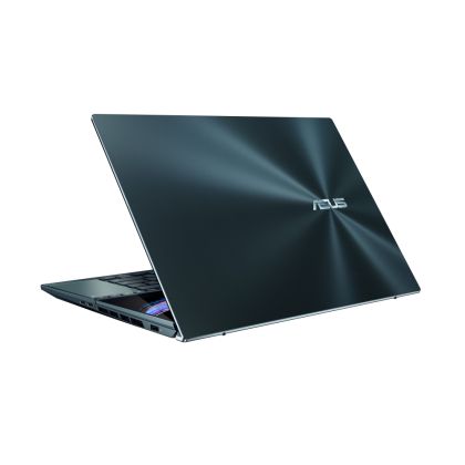 Лаптоп Asus ZenBook Duo 15 UX582H-OLED-H941X, Screen Pad Plus, Intel Core i9-11900H 2.5 GHz (24M Cache, up to 4.9 GHz, 8 cores), 400nits,15.6"OLED 4KUHD (3840x2160)Touch, 32GB DDR4 on board, PCIE4 1TB SSD, RTX3080 8GB GDDR6,TPM, Win11 Pro 64 bit, Sleeve,S