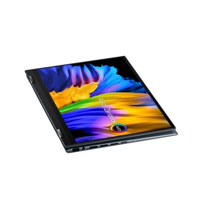 Лаптоп Asus Zenbook Flip OLED UP5401EA-OLED-KN721X, Numpad, Intel Core i7-1165G7 2.8 GHz (12M Cache, up to 4.7 GHz), OLED 14" WQXGA+ (2880 x 1800)16:10 Touch, 400Nits Glare, 16GB LPDDR4(ON BD), Intel Iris Xe, PCIEG3x2 512 GB SSD,Thunderbolt,TPM, Win 11 Pr