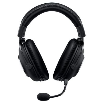 Слушалки Logitech PRO X Wireless Headset, Lightspeed Wireless, PRO-G 50 mm Drivers, 7.1 DTS Headphone:X 2.0 Surround, Leather/Mesh Memory Foam Ear Cushions, Blue Voice Microphone, Black