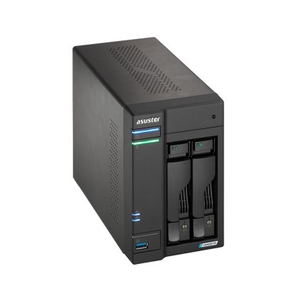 Мрежов сторидж Asustor Lockerstor AS6702T, 2 Bay NAS, Intel Jasper Lake 4C 2.0 GHz, 4GB DDR4 SODIMM, M.2 NVMe x4 slots (Diskless), USB 3.2 Gen 2x2, Dual 2.5GbE Ports, WOW (Wake on WAN), AES-NI hardware encryption, MyArchive (support btrfs and snapshot), S
