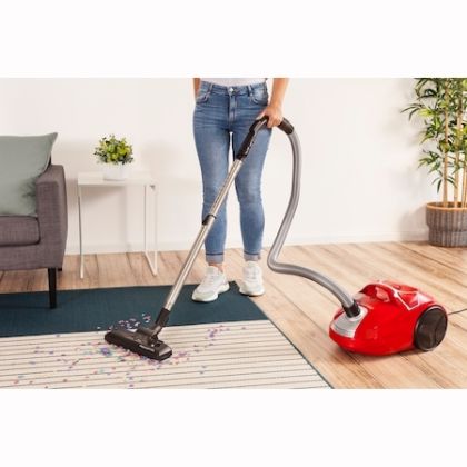 Прахосмукачка Rowenta RO3953EA, Compact Power parquet ACAA, 75db, H+ bag, SPA upgrade suction head, TTM + XL with brush, parquet + crevice tool 2 in 1 + upholstery nozzle, color red
